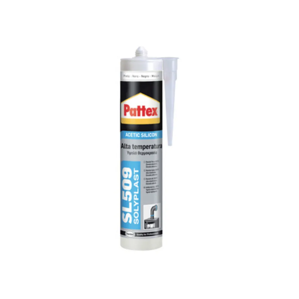 PATTEX SILICONE ALTE TEMP. SL509 NERO 300 ML CARTUC PATTEX SILICONE ALTE TEMP. SL509 NERO 300 ML CARTUC