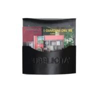 PORTA PUBBLICITA IN LAMIERA C/TETTO TIPO MARSUPIO (5