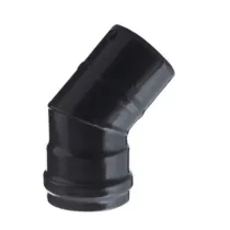 GOMITO P/STUFA A PELLET 45 ATTACCO MF D  8 CM NERO OPACO