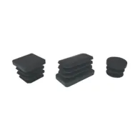 PUNTALE ALETTATO RETTANGOL 20X50 MM PLAST NERO (100