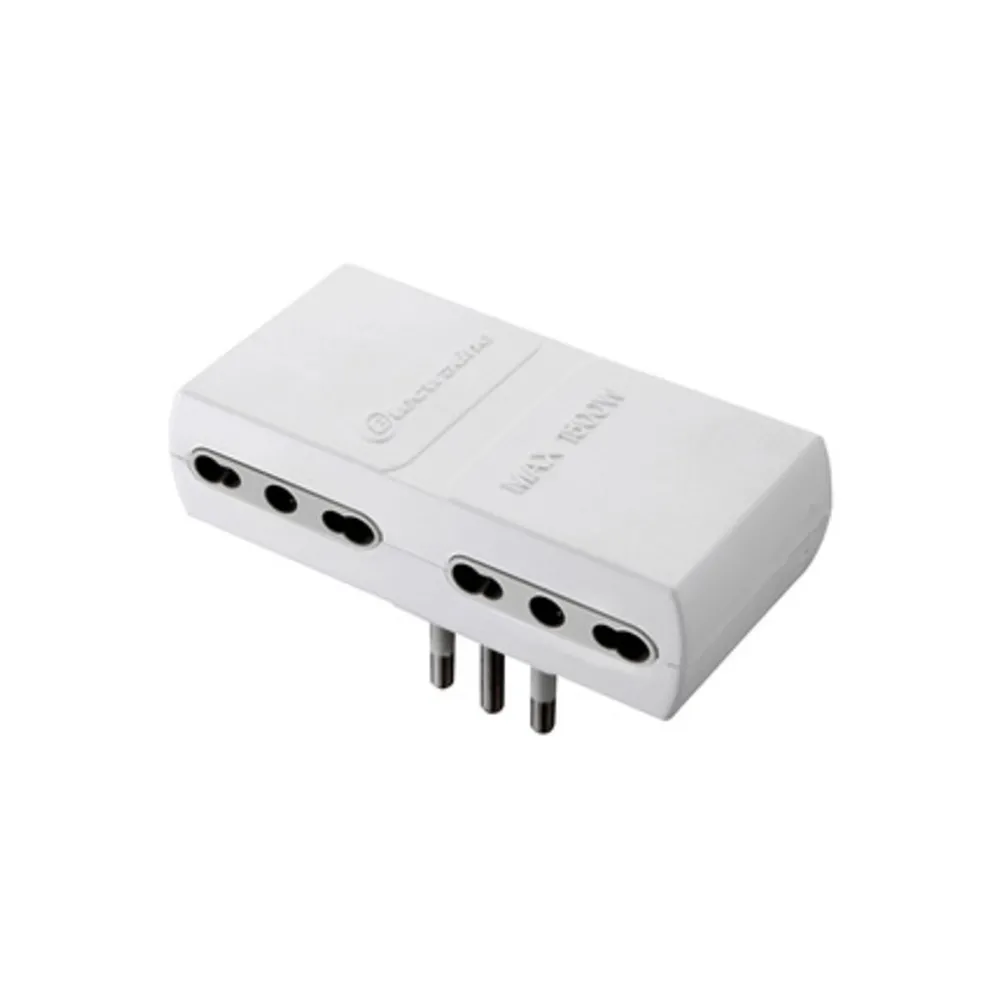 ADATTATORE PIATTO 16A 2P+T 4PR BIPAS BIANCO FIG.12 ADATTATORE PIATTO 16A 2P+T 4PR BIPAS BIANCO FIG.12