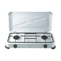 FORNELLO A GAS 2 FUOCHI C/COPERCHIO 2