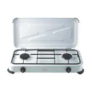 FORNELLO A GAS 2 FUOCHI C/COPERCHIO 2