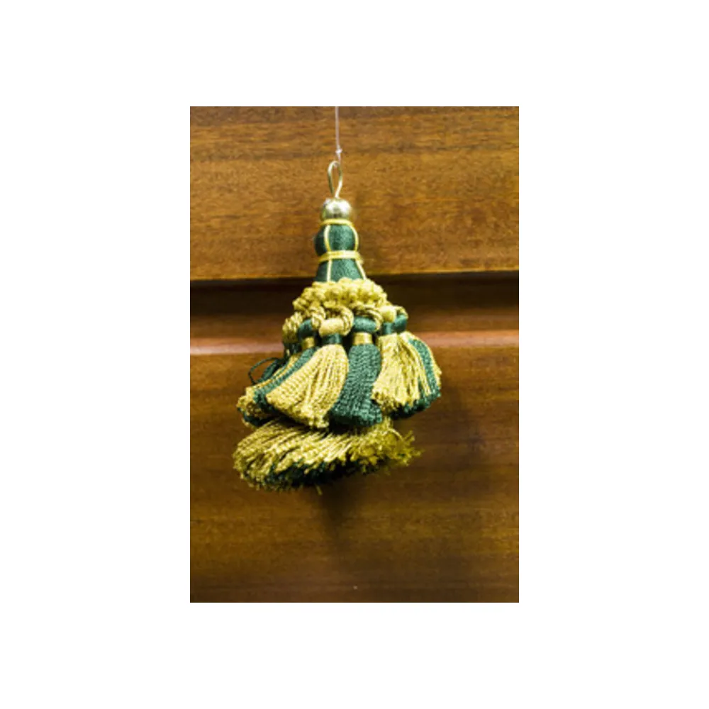 FIOCCO P/TENDA SHANTOU 9 CM VERDE E ORO (6