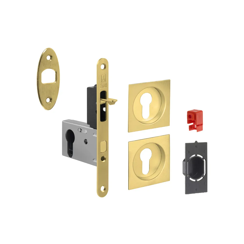 KIT MANIGLIE QUADRO PORTA SCORR C/CHIAVE EASY G500T ORO KIT MANIGLIE QUADRO PORTA SCORR C/CHIAVE EASY G500T ORO