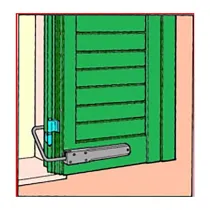 FERMA PERSIANA ABS 20X253X157 MM MOLLA INOX NER (12