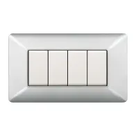 PLACCA EASY MATIX ALLUMINIO CHIARO 4P