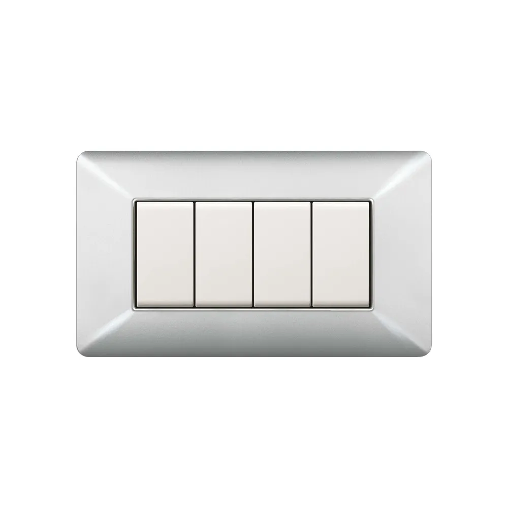 PLACCA EASY MATIX ALLUMINIO CHIARO 4P