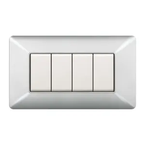 PLACCA EASY MATIX ALLUMINIO CHIARO 4P