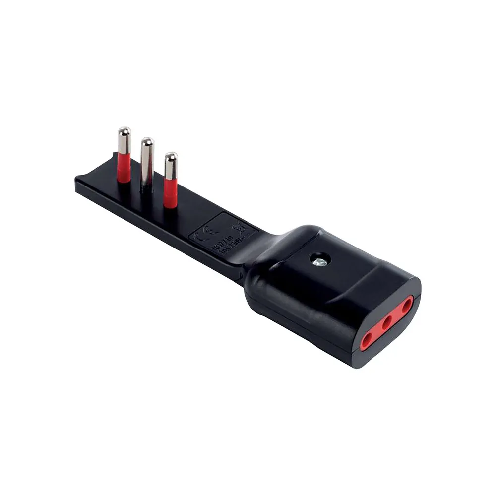 ROSI 7710N ADATTATORE 90 ULTRAPIATTO PRESA 10A 2P+T NRO