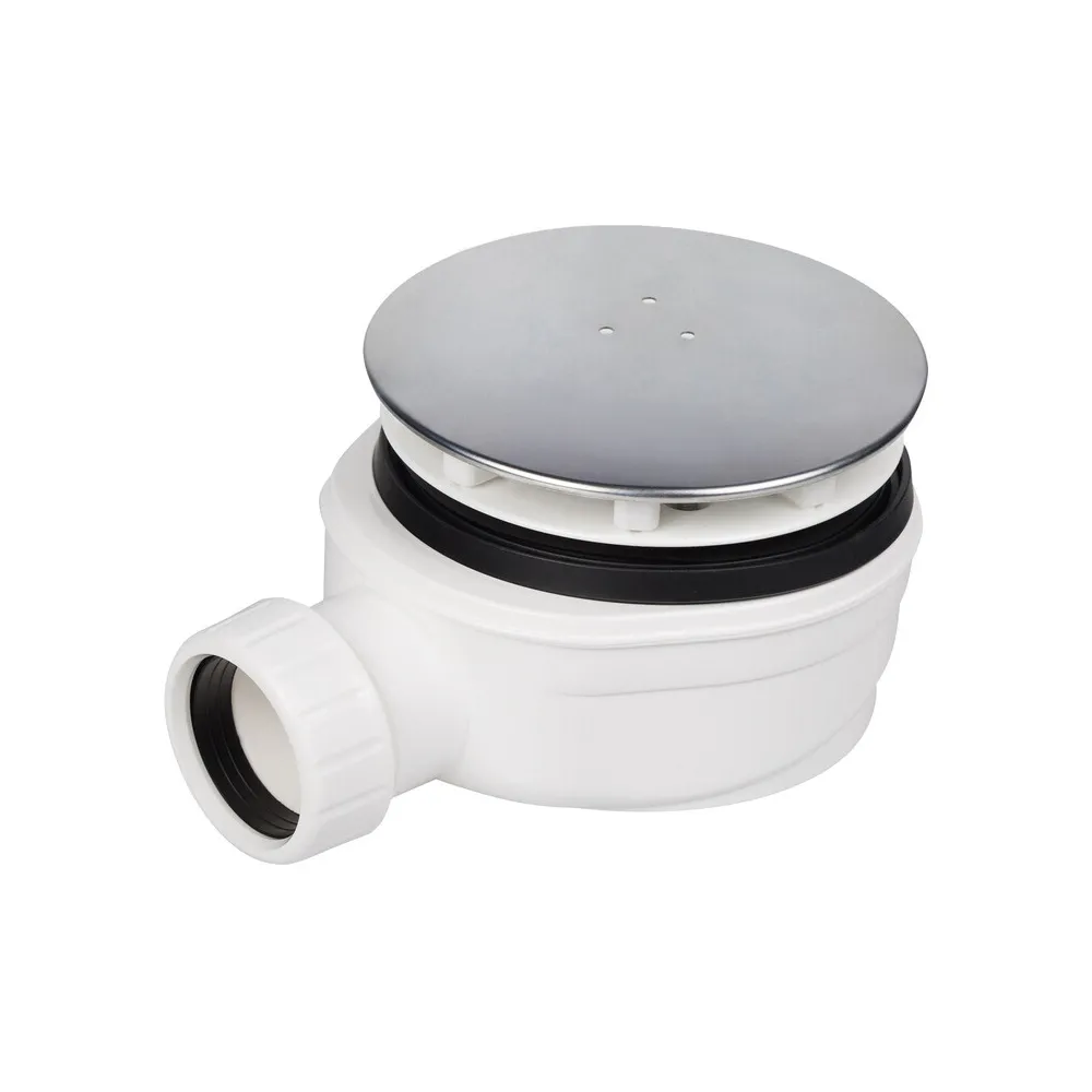 PILETTA DOCCIA RIBASSATA D. 90 COPERCHIO INOX 120 MM