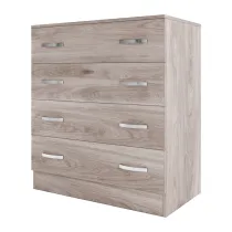 KIT CASSETTIERA 4 CASSETTI 90X45X80 ROVERE GRIGIO K357