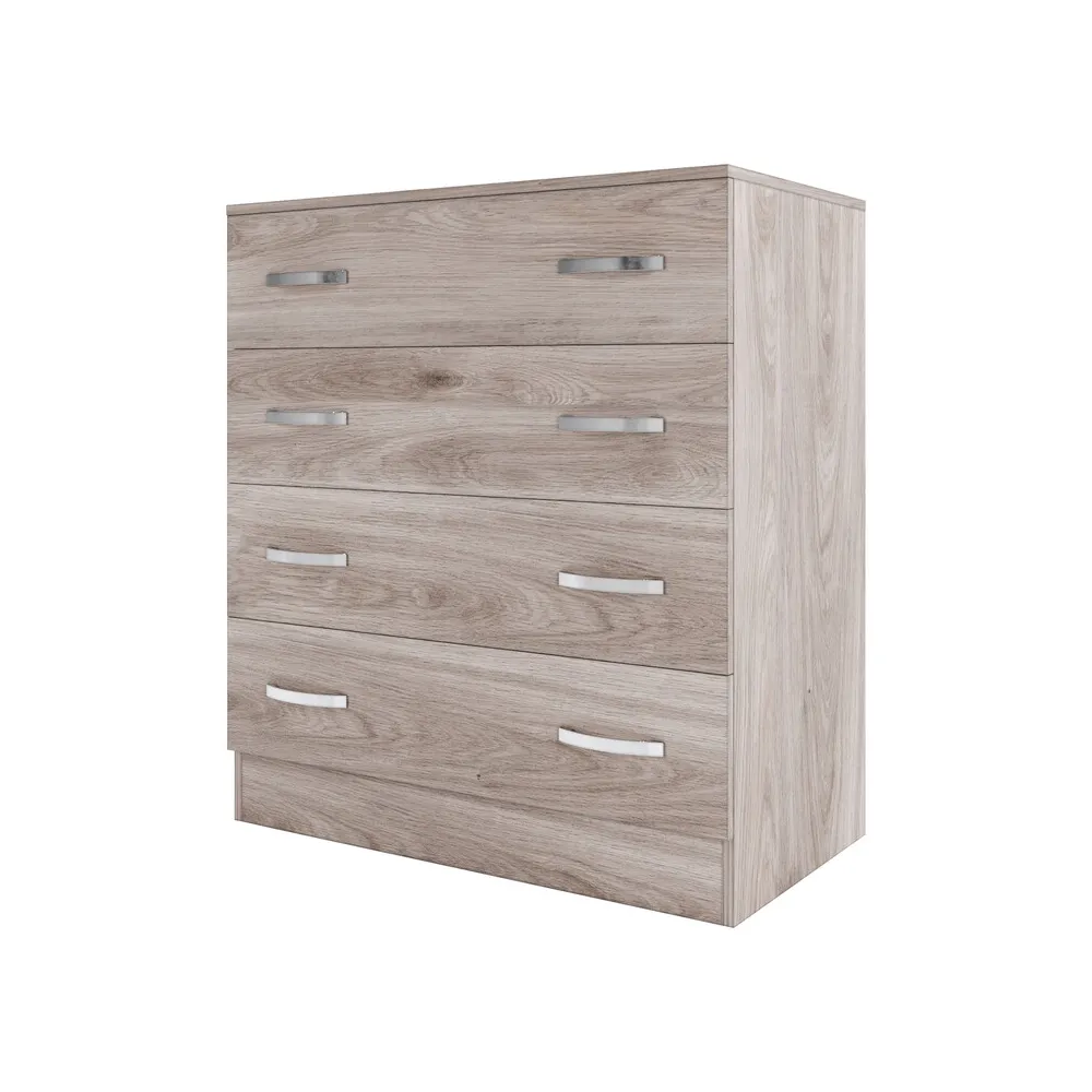 KIT CASSETTIERA 4 CASSETTI 90X45X80 ROVERE GRIGIO K357