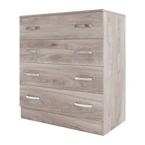 KIT CASSETTIERA 4 CASSETTI 90X45X80 ROVERE GRIGIO K357