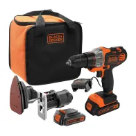 B+D KIT MULTIEVO TRAPANO+SEGHET+LEVIGATR 18V