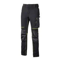 U-POWER PANTALONE ATOM SLIM FIT NERO-GIALLO TG.XXL