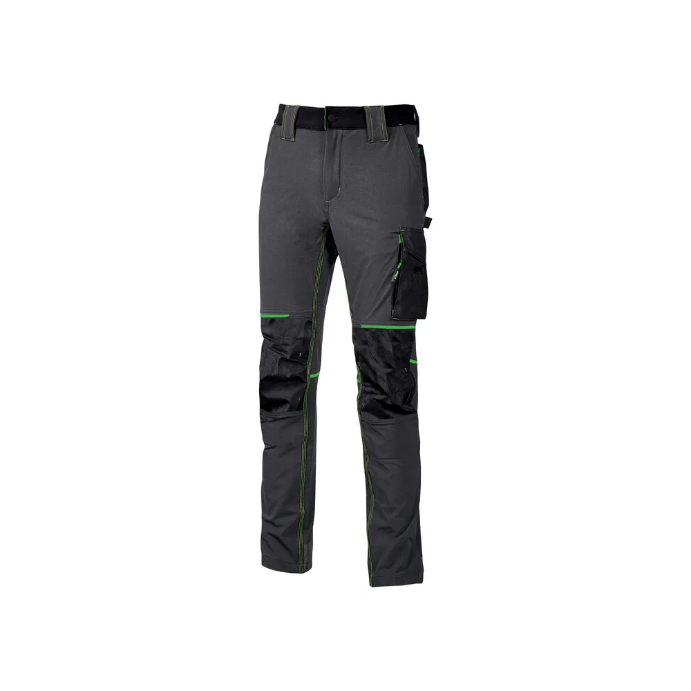 U-POWER PANTALONE ATOM SLIM FIT GRIGIO-VERDE TG.L