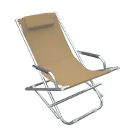 SEDIA SDRAIO PLAYA IN ALLUMINIO TORTORA (2