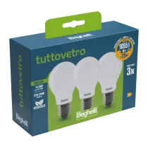 BEGHELLI LED GOCCIA E27  8W 58050 CALDA 3000K 3 PZ (10