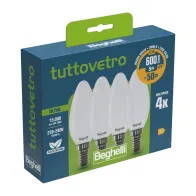 BEGHELLI LED OLIVA E14  5W 58053 CALDA 3000K 4 PZ (10