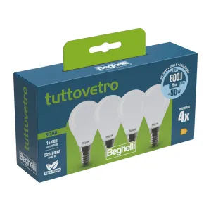 BEGHELLI LED SFERA E14  5W 58058 FREDDA 6500K SET 4 (10