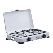 FORNELLO A GAS 2 FUOCHI C/COPERCHIO CAMPING MULTIFIRE 2