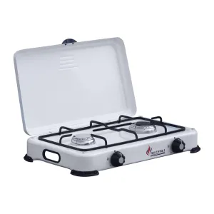 FORNELLO A GAS 2 FUOCHI C/COPERCHIO CAMPING MULTIFIRE 2