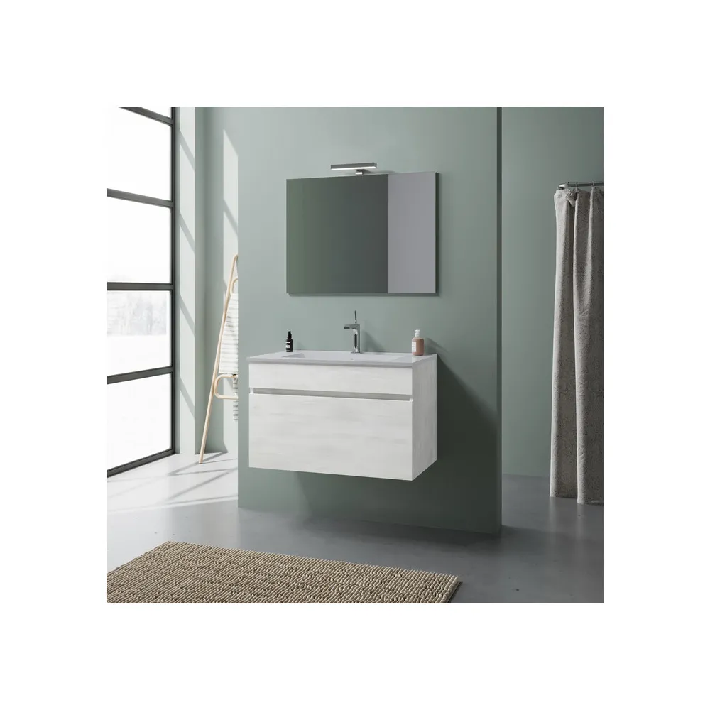 MOBILE BAGNO BOGOTA 2 ANTE 80 SOSP. ROVERE BIANCO MOBILE BAGNO BOGOTA 2 ANTE 80 SOSP. ROVERE BIANCO