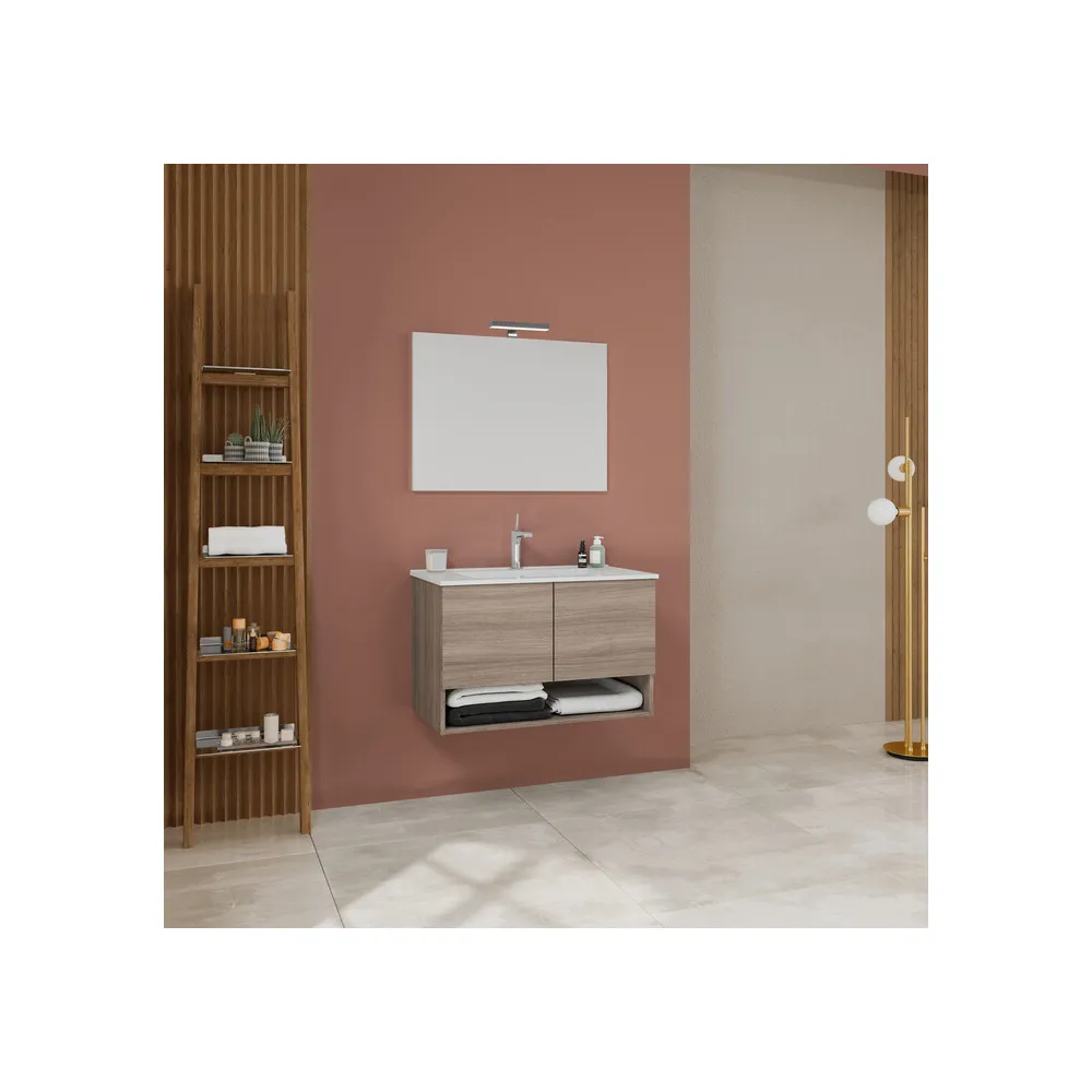 MOBILE BAGNO OSLO 2 ANTE 80 SOSP. ROVERE FUMO MOBILE BAGNO OSLO 2 ANTE 80 SOSP. ROVERE FUMO