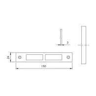 ISEO 038.080 CONTROPIASTRA P/SERRATURA 981  983 (5