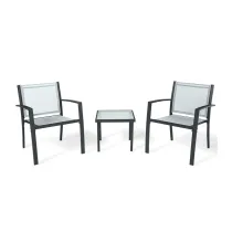 C SALOTTO HAVANA ACCIAIO 3PZ GRIGIO
