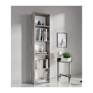KIT LIBRERIA 4 RIPIANI 45X25XH183 CM ROVERE GRI.