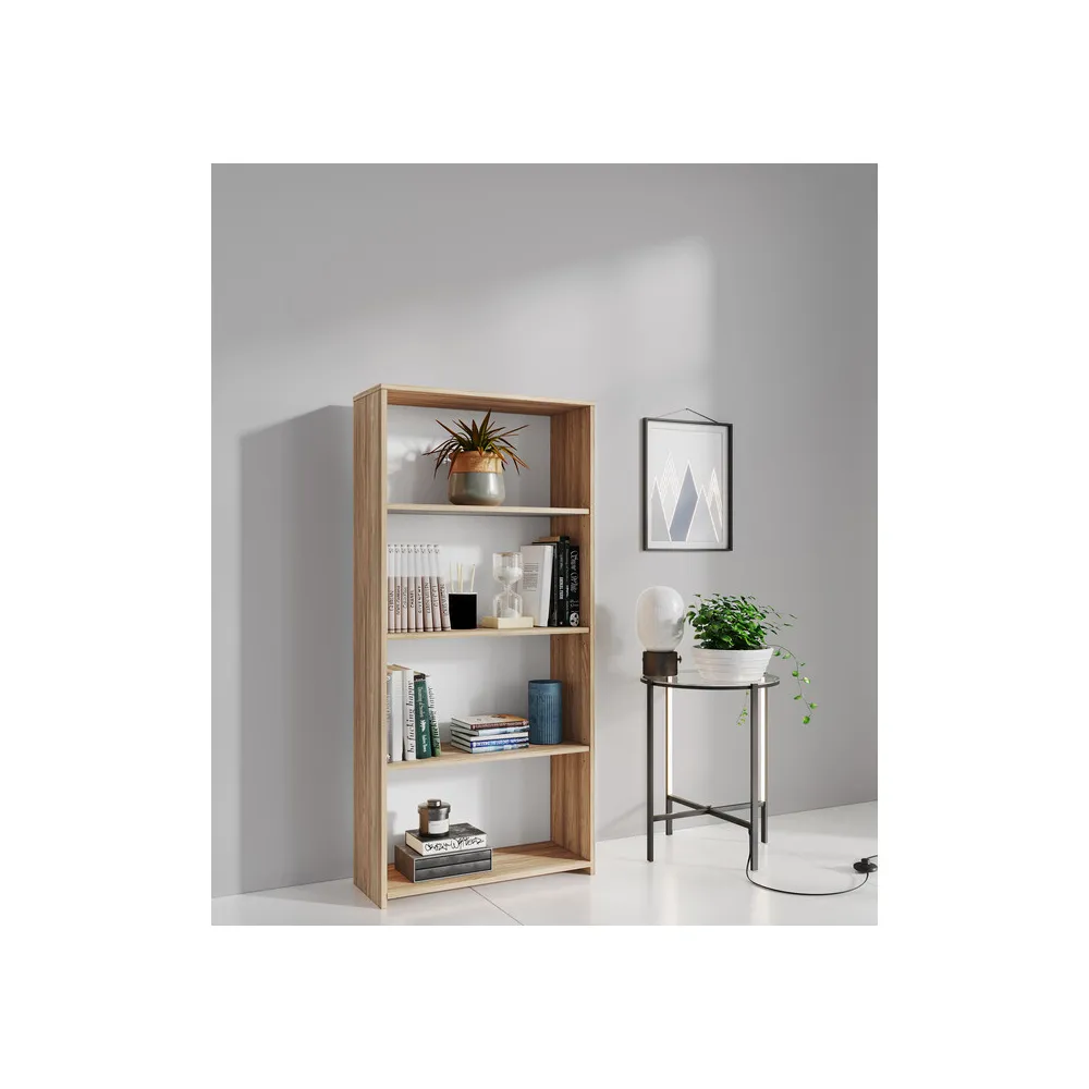KIT LIBRERIA 3 RIPIANI 65X25XH138 CM ROVERE BARLY