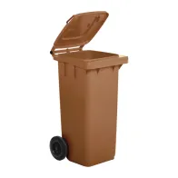 PATTUMIERA 120 L C/RUOTE MARRONE MP