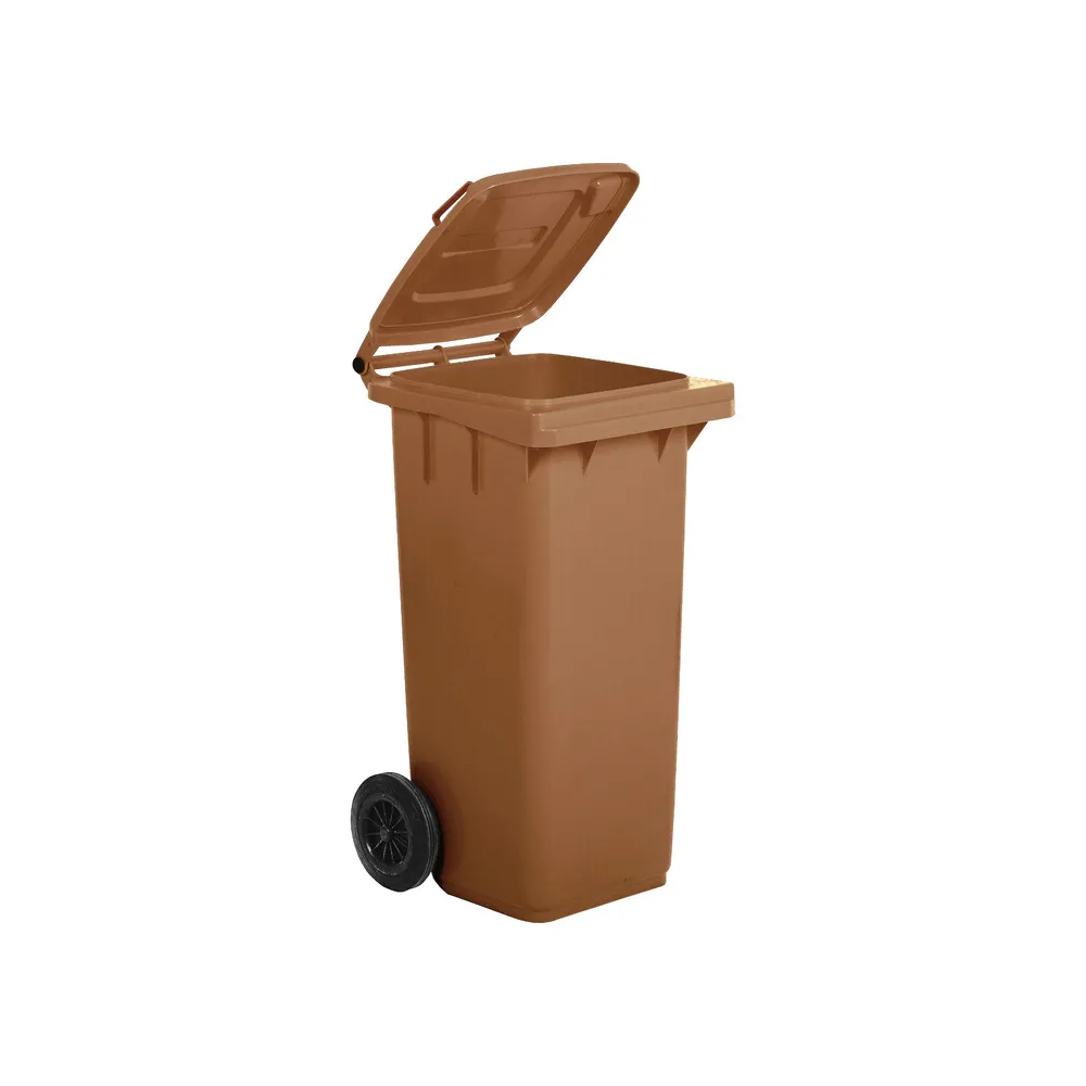 PATTUMIERA 120 L C/RUOTE MARRONE MP