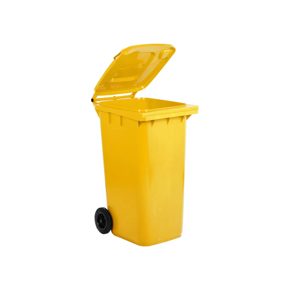 PATTUMIERA 240 L C/RUOTE GIALLO MP