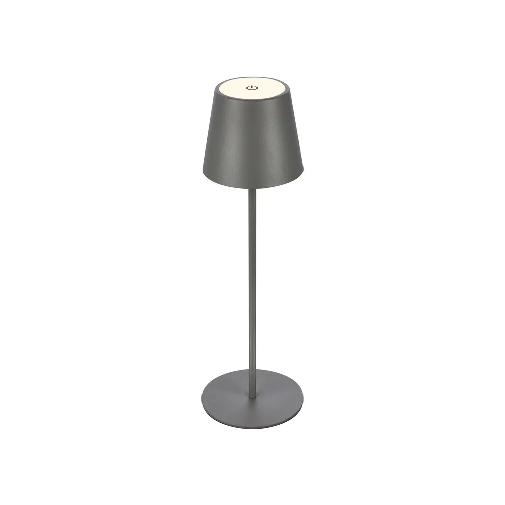 LAMPADA DA TAVOLO BT10004 BATT RICARIC GRIGIO LAMPADA DA TAVOLO BT10004 BATT RICARIC GRIGIO