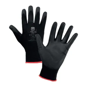 GUANTI HOB POLIESTERE/POLIURETANO NERO TG.  9 (12