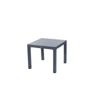 TAVOLO C/VETRO REGNUM 90X90XH75CM ANTRACITE
