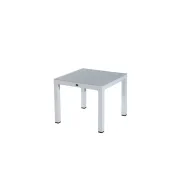 TAVOLO C/VETRO REGNUM 90X90XH75CM BIANCO