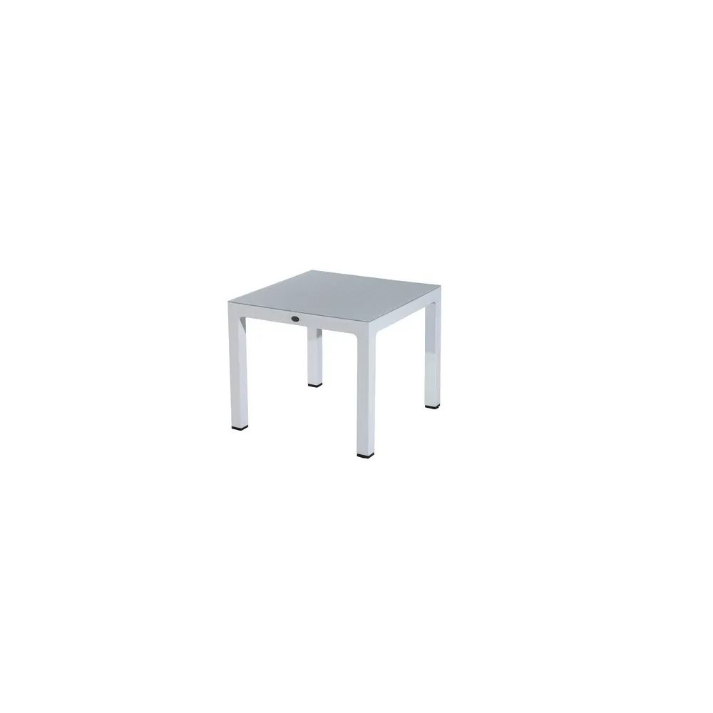 TAVOLO C/VETRO REGNUM 90X90XH75CM BIANCO TAVOLO C/VETRO REGNUM 90X90XH75CM BIANCO