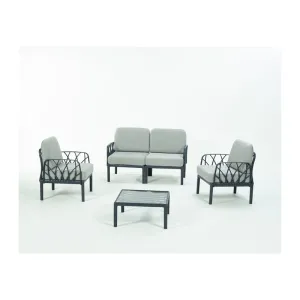 SALOTTO GARDA 4 PZ C/CUSCINI ANTRACITE