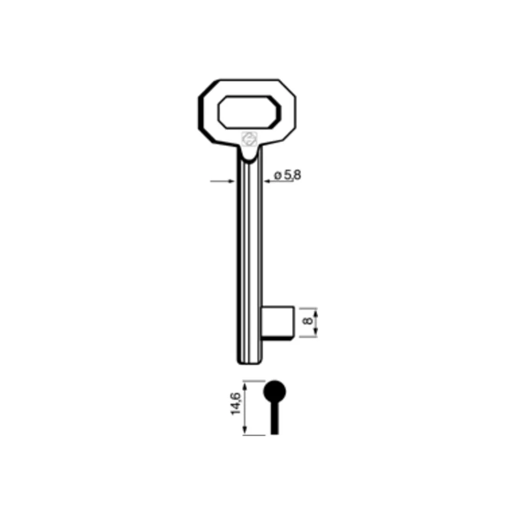 CHIAVI SILCA PATENT 5010 PASSEPARTOUT CORTA BRONZ (5