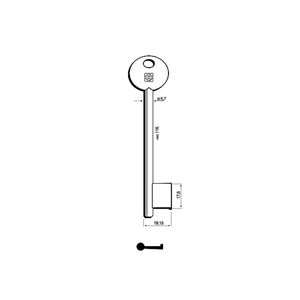 CHIAVI SILCA PATENT CORNI PARI 6P7D NI (5