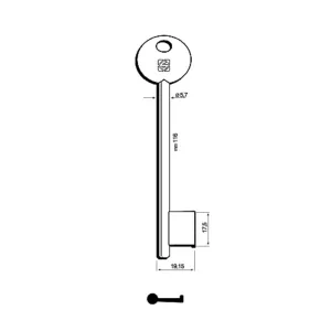 CHIAVI SILCA PATENT CORNI PARI 6P7D NI (5