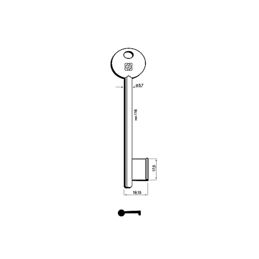 CHIAVI SILCA PATENT CORNI DISP 6P7S NI (5