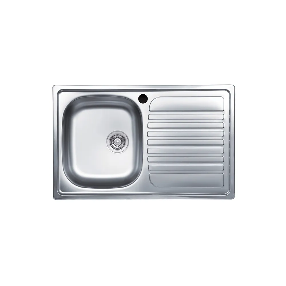 KIT LAVELLO ECO INCASSO 79X50 1 VASCA GOCCIOLATOIO DX PILETTA 3