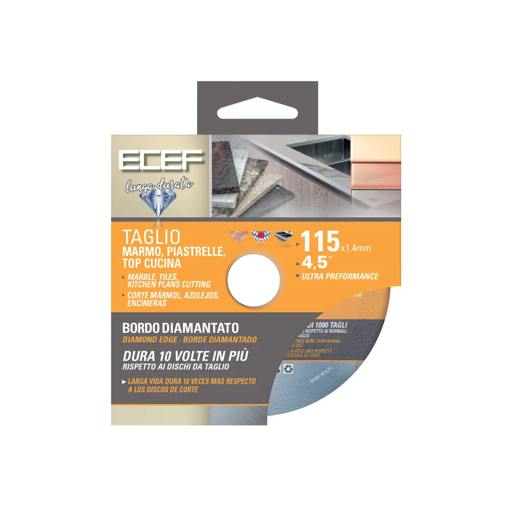 DISCO DIAMANTATO P/MARMO PIASTRELLE D 115 MM