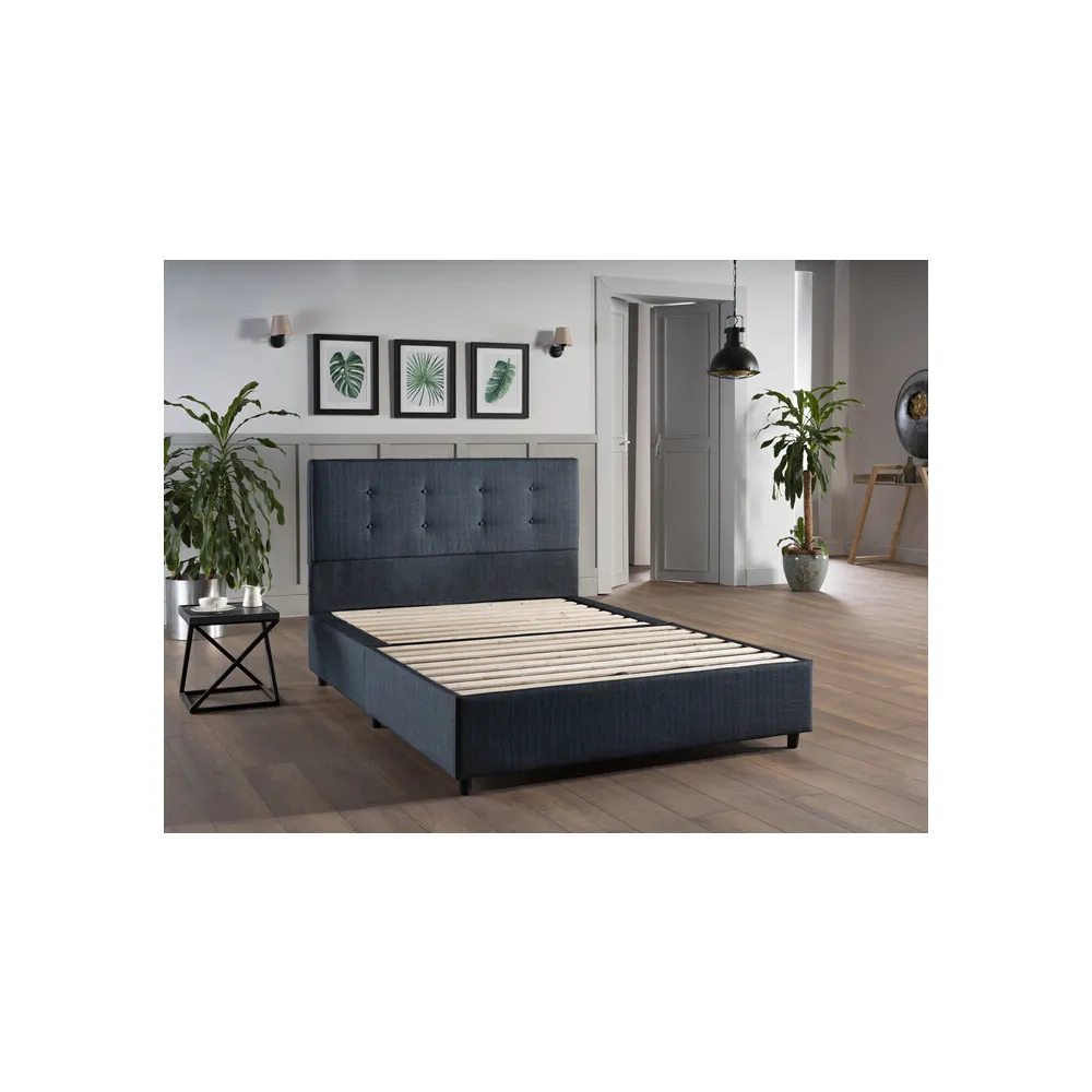 LETTO PIAZZA E MEZZA CONTENITORE 120X200 CM GRIGIO SCURO