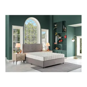C LETTO MATRIMONIALE CONTENITORE 160X200 CM GRIGIO CHIARO